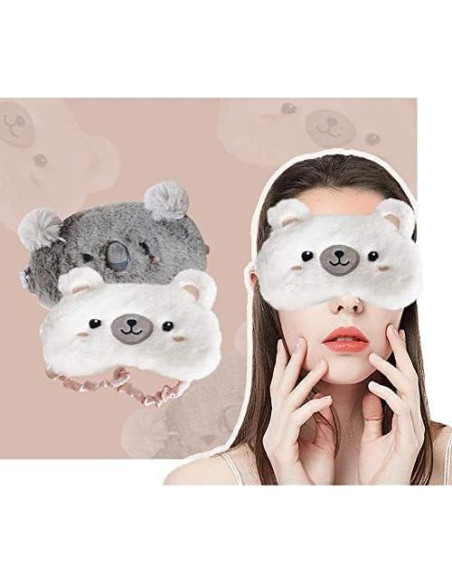 Paquete de 2 Máscaras de Sueño de Animales Ayygiftideas Paquete de 2 Máscaras de Sueño de Animales Ayygiftideas
