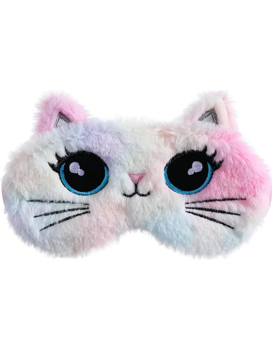 GOUWEIBA Máscaras de Sueño para Niños - 4 Piezas Gato