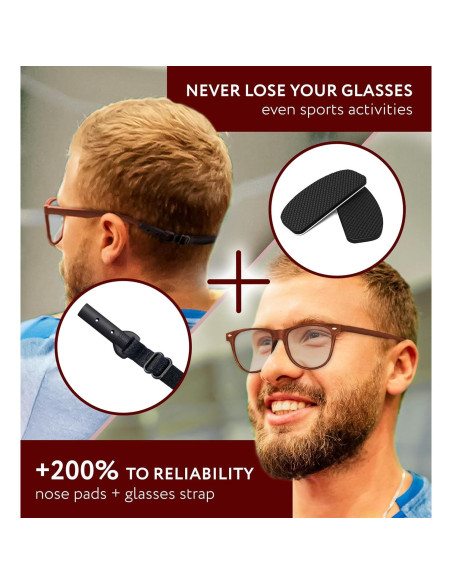 Almohadillas para nariz de gafas SIGONNA - 6 pares silicona negra Almohadillas para nariz de gafas SIGONNA - 6 pares silicona negra