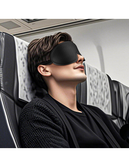 Máscara de Sueño 3D Meliya Sin Presión para Ojos - Negro Máscara de Sueño 3D Meliya Sin Presión para Ojos - Negro