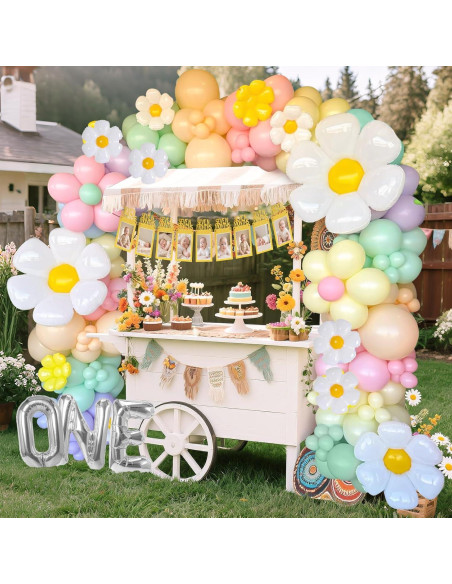 Decoraciones de Cumpleaños 1 Año Winrayk Niña Arco de Globos Decoraciones de Cumpleaños 1 Año Winrayk Niña Arco de Globos