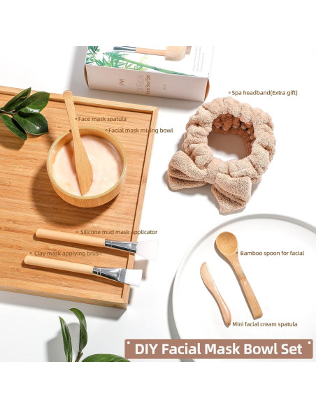 Juego de Cuencos para Máscara Facial JPNK 6 Piezas Marrón Juego de Cuencos para Máscara Facial JPNK 6 Piezas Marrón