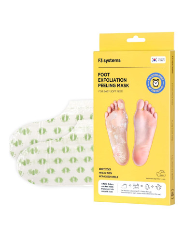 Máscara Exfoliante para Pies F3 Systems - Peeling AHA/BHA 159g