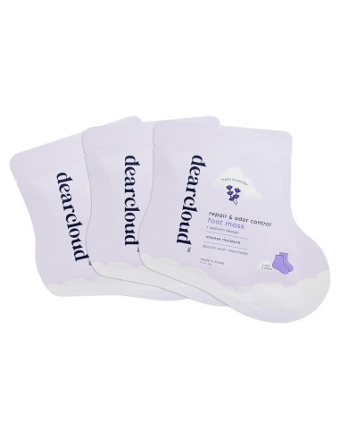 Mascarilla para Pies Hidratante Dearcloud - Lavanda Fresca - 3 Pares