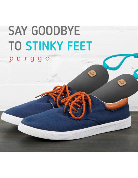 Desodorante Natural para Zapatos PURGGO - Carbón de Bambú - 2 Piezas