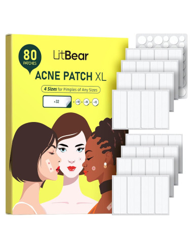 Parche Hidrocoloide para Granos LitBear XL - 80 Parches