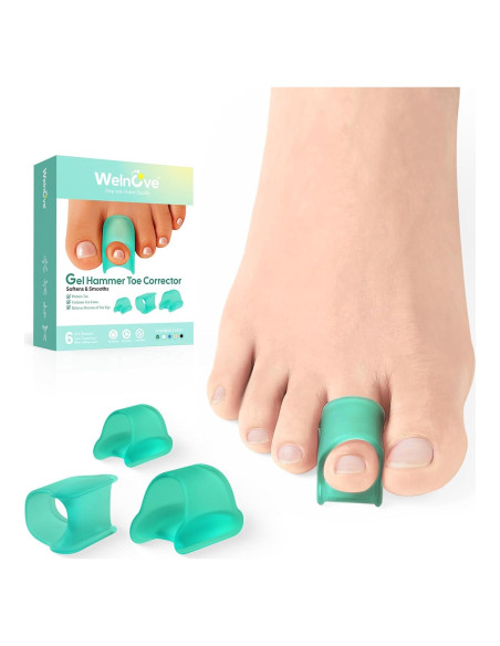 Corrector de Dedos en Garra Welnove - 6 Férulas de Gel Suave Corrector de Dedos en Garra Welnove - 6 Férulas de Gel Suave