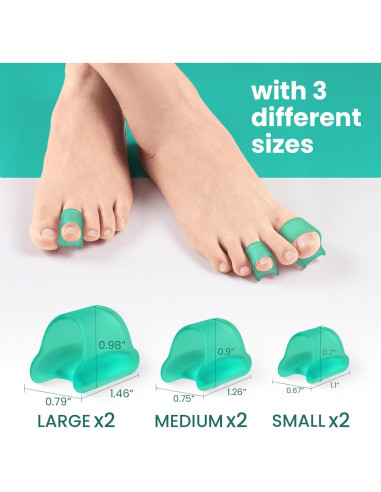 Corrector de Dedos en Garra Welnove - 6 Férulas de Gel Suave