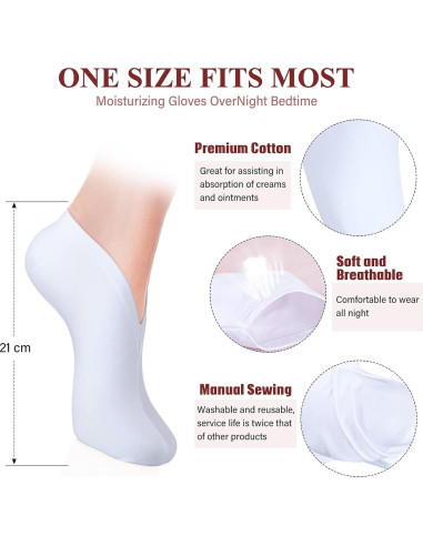 Geyoga 10 Pares Calcetines Hidratantes Algodón para Pies Secos