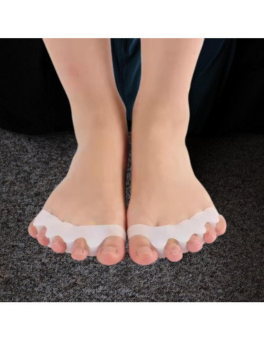 Separadores de Dedos de Gel para Pies - Alivio de Juanetes y Dedos Superpuestos - Unisex