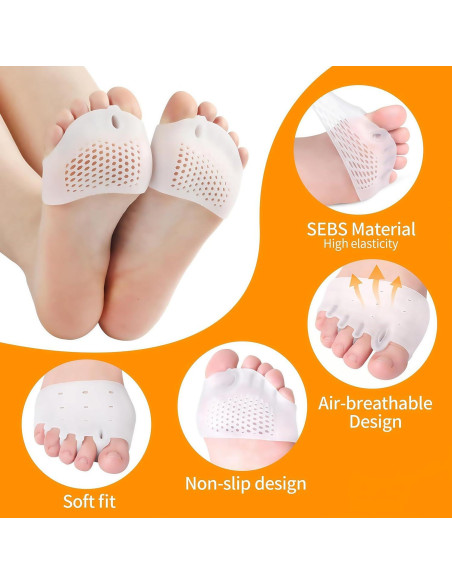 Separadores de Dedos de Silicona Hyggear - 4 Pares Unisex Separadores de Dedos de Silicona Hyggear - 4 Pares Unisex