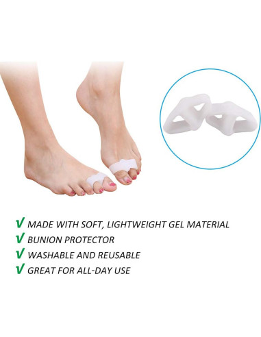 Separadores de Dedos de Gel Espfree - 5 Pares para Juanetes