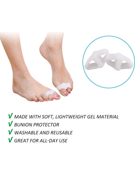 Separadores de Dedos de Gel Espfree - 5 Pares para Juanetes Separadores de Dedos de Gel Espfree - 5 Pares para Juanetes