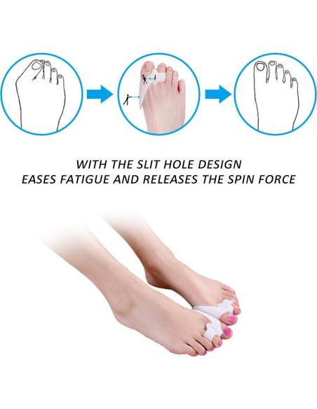 Separadores de Dedos de Gel Espfree - 5 Pares para Juanetes Separadores de Dedos de Gel Espfree - 5 Pares para Juanetes