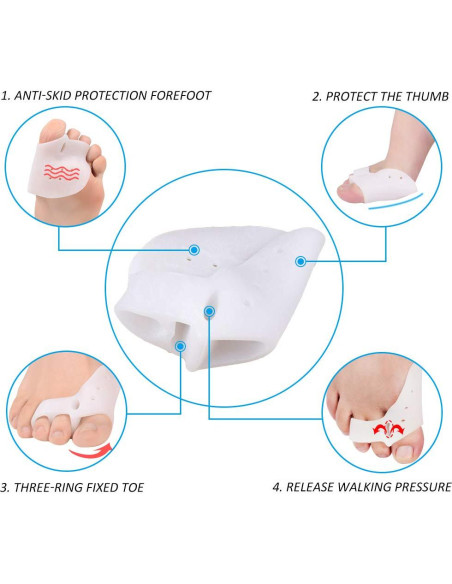 Separadores de Dedos de Gel Espfree - 5 Pares para Juanetes Separadores de Dedos de Gel Espfree - 5 Pares para Juanetes