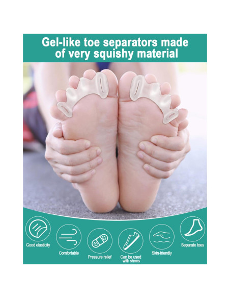 Separadores de Dedos de Gel Silicona Golbylicc - 2 Pares Separadores de Dedos de Gel Silicona Golbylicc - 2 Pares