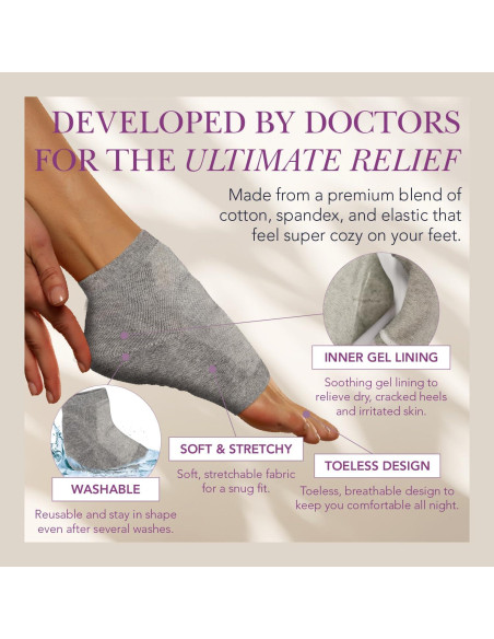 Protectores de Talón de Silicona Ballotte para Alivio de Pies Protectores de Talón de Silicona Ballotte para Alivio de Pies