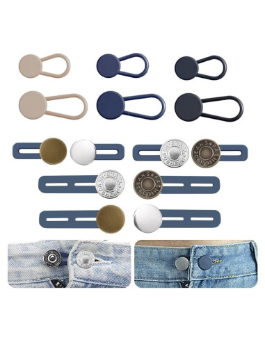 Extensores de Botón para Jeans FBUKE - 14 PCS Ajuste 2-4.5 cm