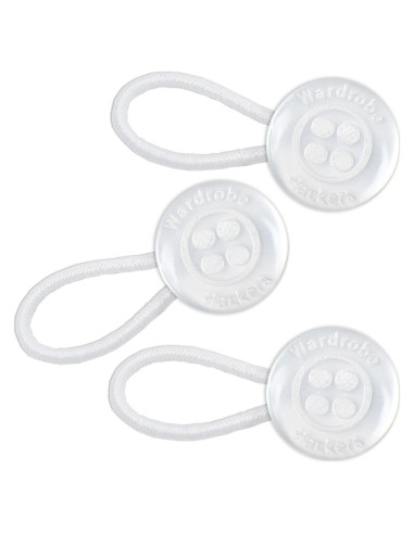 Extensores de Cuello para Camisas de Hombre Wardrobe Hackers - 3 Piezas Blanco Perla