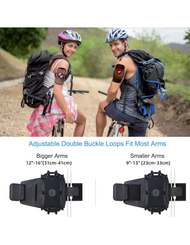 Banda para brazo Newppon para teléfono 360 ajustable negra