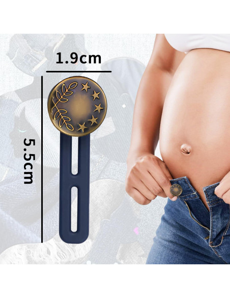 Extensores de Botones para Jeans Qi 6 PCS Ajustables Multicolor Extensores de Botones para Jeans Qi 6 PCS Ajustables Multicolor