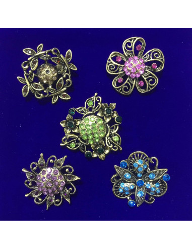 Lote 24 Broches de Cristal Ezing para Ramo de Boda