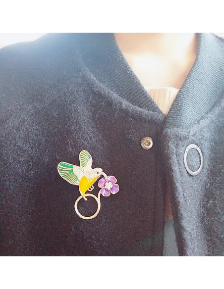 Broche Magnético para Gafas Colibrí NOUMANDA Dorado Plateado Broche Magnético para Gafas Colibrí NOUMANDA Dorado Plateado
