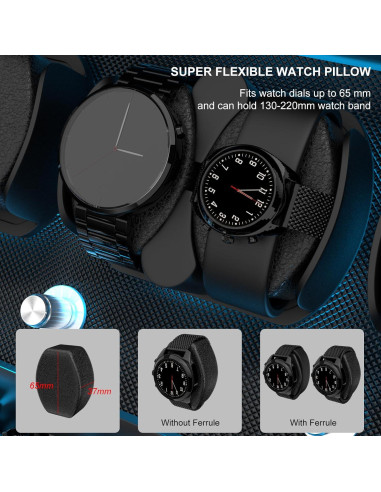 Relojero Automático XTELARY para 6 Relojes - Motor Silencioso