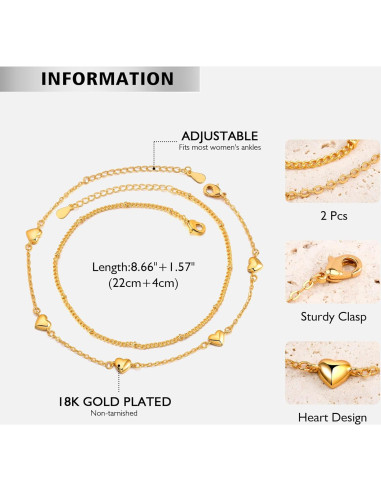 Tobilleras de Oro 18K y Perlas para Mujeres - JANDY SHINE