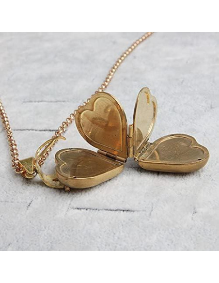 Collar Colgante Corazón Cuatro Hojas de Trébol Acxico Collar Colgante Corazón Cuatro Hojas de Trébol Acxico