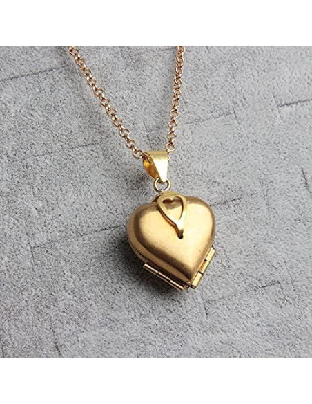 Collar Colgante Corazón Cuatro Hojas de Trébol Acxico Collar Colgante Corazón Cuatro Hojas de Trébol Acxico