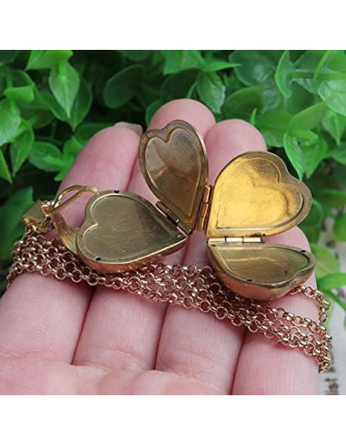 Collar Colgante Corazón Cuatro Hojas de Trébol Acxico