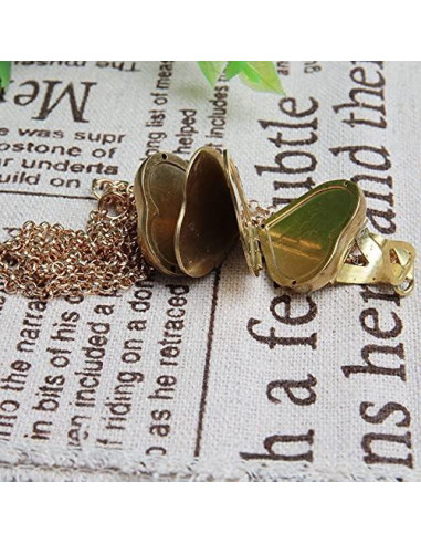 Collar Colgante Corazón Cuatro Hojas de Trébol Acxico