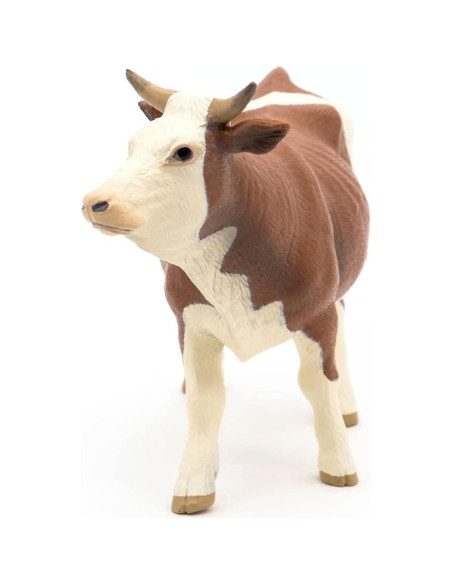 Figura de Vaca Simmental Papo - Realista y Pintada a Mano - 13x4x8 cm Figura de Vaca Simmental Papo - Realista y Pintada a Mano - 13x4x8 cm