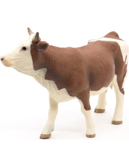 Figura de Vaca Simmental Papo - Realista y Pintada a Mano - 13x4x8 cm Figura de Vaca Simmental Papo - Realista y Pintada a Mano - 13x4x8 cm