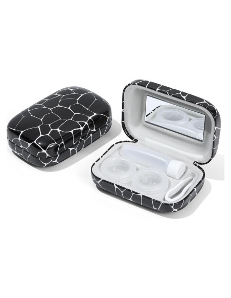 Estuche de Lentes de Contacto Muf Cocodrilo Negro - Kit de Viaje Estuche de Lentes de Contacto Muf Cocodrilo Negro - Kit de Viaje