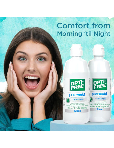 Opti-Free Puremoist Solución Limpiadora para Lentes 2x10oz Opti-Free Puremoist Solución Limpiadora para Lentes 2x10oz
