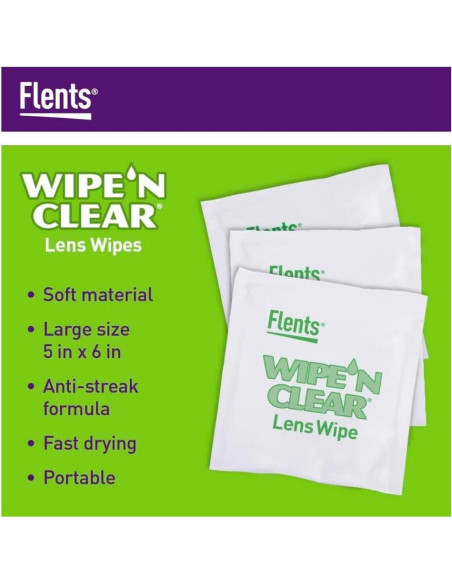 Toallitas para Lentes Flents WIPE'N 75 Unidades Biodegradables Toallitas para Lentes Flents WIPE'N 75 Unidades Biodegradables