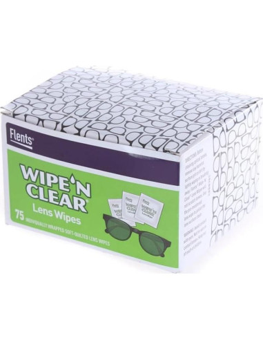 Toallitas para Lentes Flents WIPE'N 75 Unidades Biodegradables
