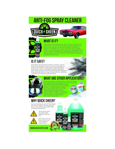 Spray Antivaho Quick Sheen 255g para Gafas y Espejos 2