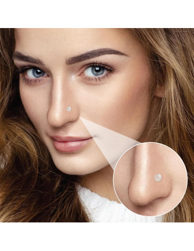 48 Anillos Nasales Transparentes Yolev para Piercing Acrílico