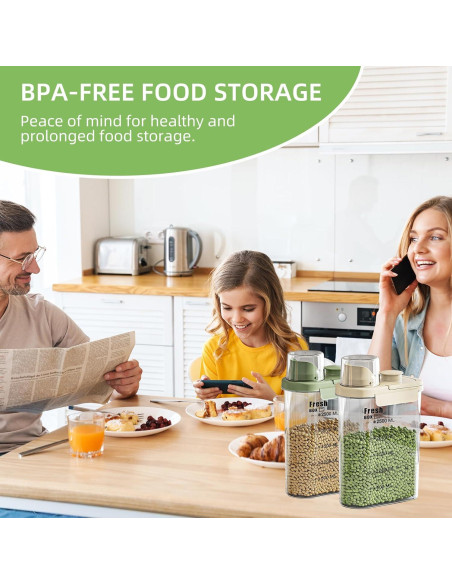 Contenedor de Almacenamiento de Grano KTBLVFN 1600ml Hermético Contenedor de Almacenamiento de Grano KTBLVFN 1600ml Hermético