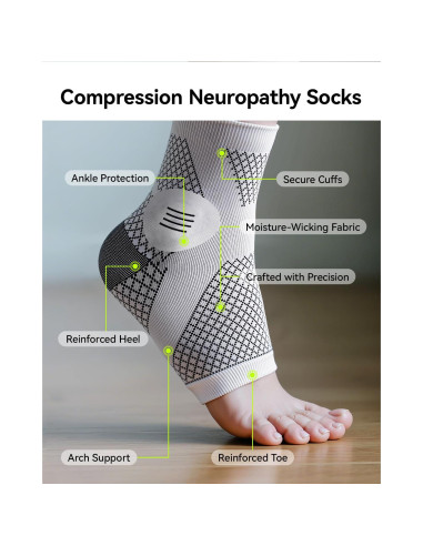 Calcetines de Compresión para Neuropatía Soloever - Medianos