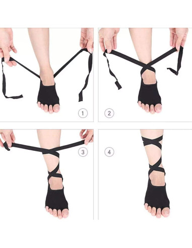 Calcetines de Yoga Antideslizantes para Mujeres Talla 35-40