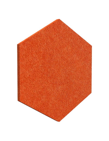 Paneles Acústicos Decorativos Luxor RCLMHEX006 Naranja 6 Piezas