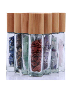 Botellas Roll On de Vidrio 10ml con Bolas de Cristal - 10 Piezas