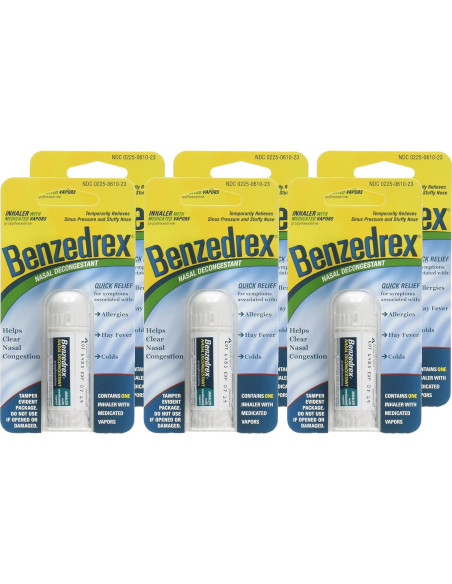 Inhalador Descongestionante Nasal Benzedrex - 6 Cuentas Inhalador Descongestionante Nasal Benzedrex - 6 Cuentas