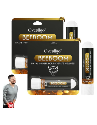 Inhalador Nasal BeeBoom - Aromaterapia Natural (Paquete de 2)