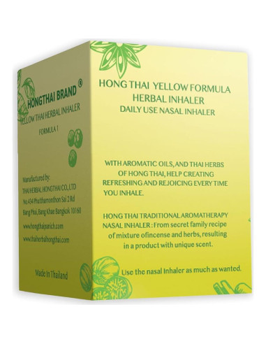 Inhalador Herbal Tailandés HONG THAI Aromaterapia 17.86g