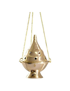 Censador Colgante de Latón para Incienso - 11.4 cm - Oro